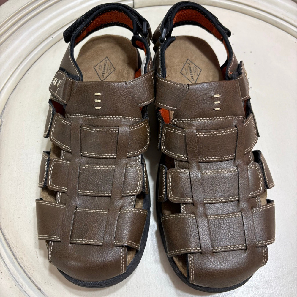 St. John's Bay Brown Fisherman Sandals Size 10